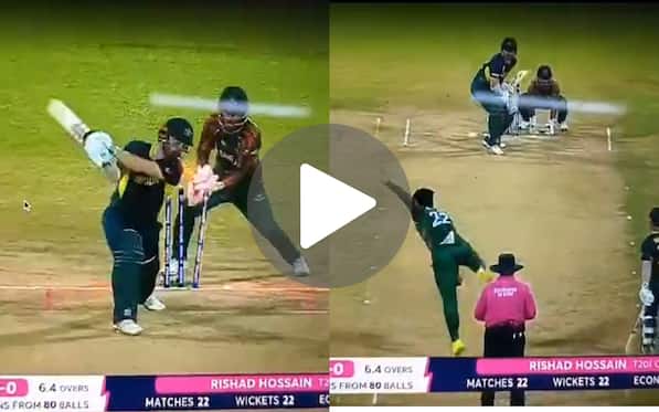 [Watch] Rishad Hossain Draws First Blood For Bangladesh As He Cleans Up Head With A Ripper